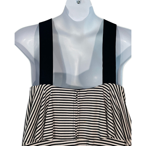 3-FOR-$30 Lane Bryant Plus Sz 18-20 Tank Dress Elastic Straps Ruffles Striped - Picture 9 of 13
